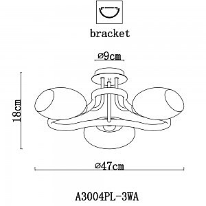 Потолочная люстра Arte Lamp LIVERPOOL A3004PL-3WA