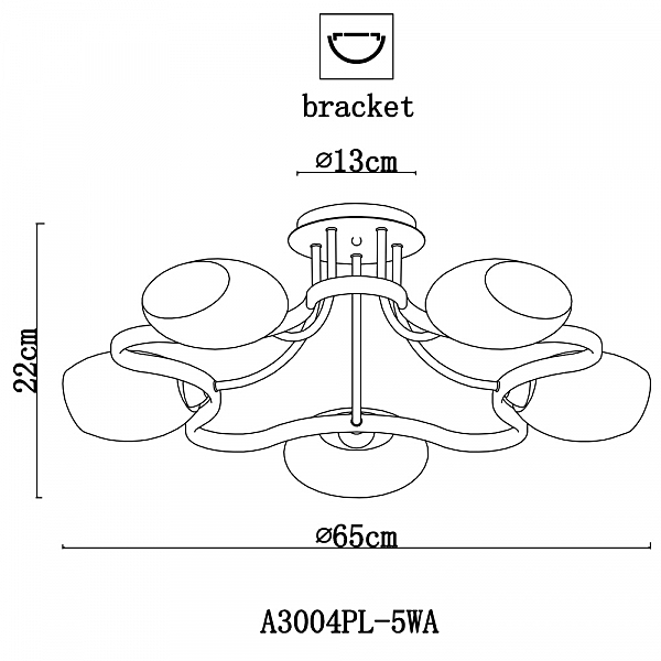 Потолочная люстра Arte Lamp Liverpool A3004PL-5WA