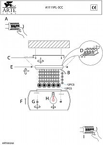 Потолочная люстра Arte Lamp ULYSSES A1111PL-3CC