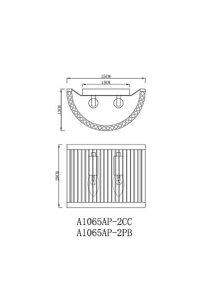 Настенное бра Arte Lamp Anetta A1065AP-2CC