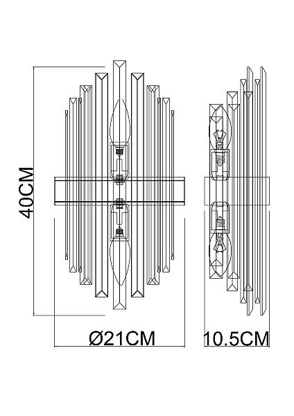 Настенное бра Arte Lamp Fedelta A1068AP-2CC