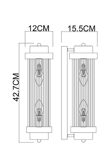 Настенный светильник Arte Lamp Hanna A1070AP-2BK