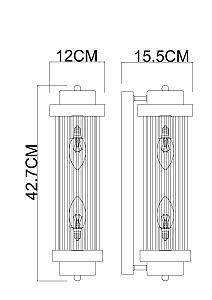 Настенный светильник Arte Lamp Hanna A1070AP-2PB