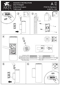 Уличный настенный светильник Arte Lamp Torcular A1807AL-2BK