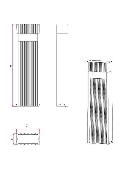 Уличный наземный светильник Arte Lamp Arneb A2146PA-1BK