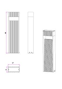 Уличный наземный светильник Arte Lamp Arneb A2146PA-1BK