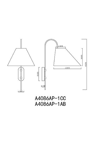 Настенное бра Arte Lamp Rondo A4086AP-1AB