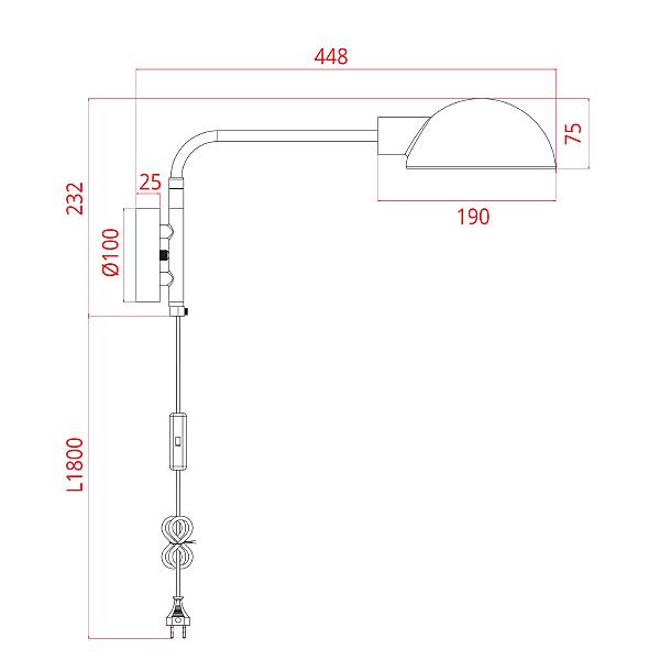 Настенное бра Arte Lamp Zetta A7055AP-1BK