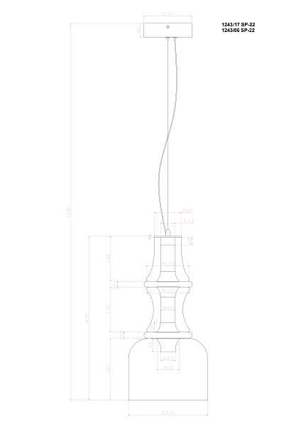 Светильник подвесной Divinare Volturn 1243/17 SP-22