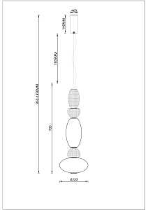 Светильник подвесной Divinare Ambra 5016/17 SP-20