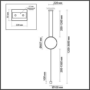 Светильник подвесной Odeon Light Teo 7022/27FL