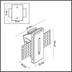 Подсветка для ступеней Odeon Light Gips 7082/3WL