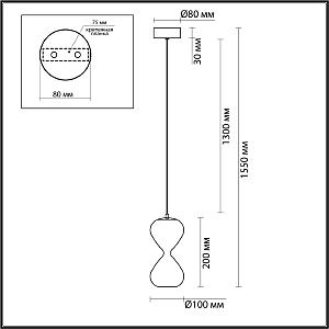 Светильник подвесной Odeon Light Glessi 5092/4L