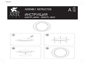 Потолочная люстра Arte Lamp Albireo A2658PL-58BK