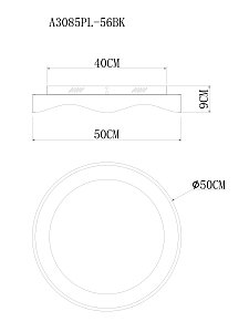 Светильник потолочный Arte Lamp Ankaa A3085PL-56BK