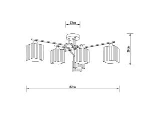 Потолочная люстра Arte Lamp Largo A4497PL-6AB