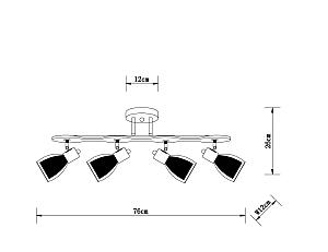 Потолочная люстра Arte Lamp Harmony A5110PL-4AB