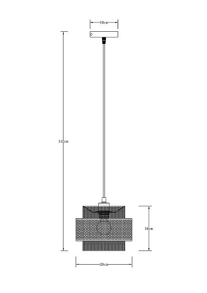 Светильник подвесной Arte Lamp Grid A7069SP-1BK