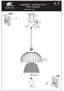 Светильник подвесной Arte Lamp Woodstock A7071SP-1BK