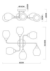 Потолочная люстра Arte Lamp Andrea A8141PL-6BK