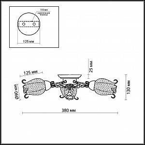 Потолочная люстра Odeon Light Ameli 2252/3C