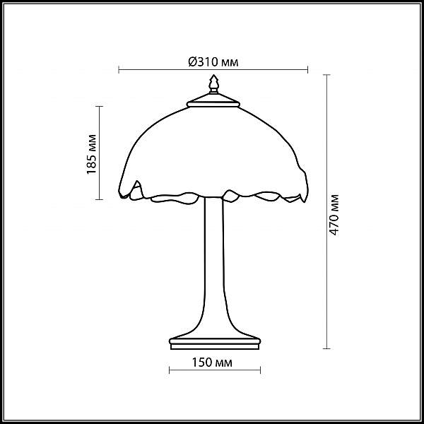 Разноцветная настольная лампа Garden 2525/1T Odeon Light