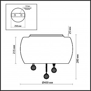 Потолочная люстра Odeon Light Sacra 2567/5C