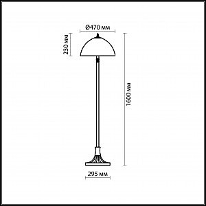 Разноцветный торшер Traube 2267/2F Odeon Light