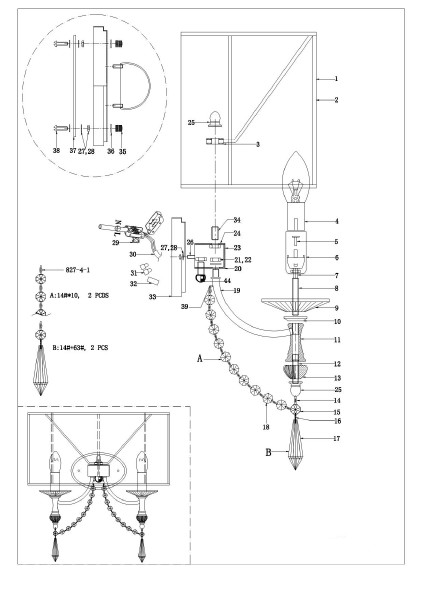 Настенное бра Lightstar Paralume 725626