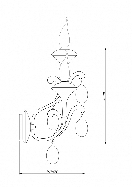 Настенное бра Arte Lamp MONTMARTRE A3239AP-2WH