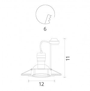 Встраиваемый светильник с узорами Alloro A5244PL-1CC Arte Lamp