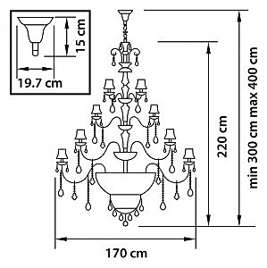 Люстра многоярусная Nativo 715577 Osgona