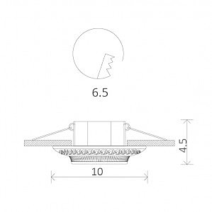 Встраиваемый светильник с узорами Occhio A5280PL-1CC Arte Lamp