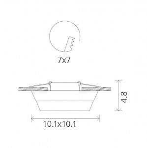 Встраиваемый светильник Arte Lamp CRATERE A5247PL-1WH