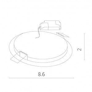 Встраиваемый светильник Arte Lamp FINE A2603PL-1WH