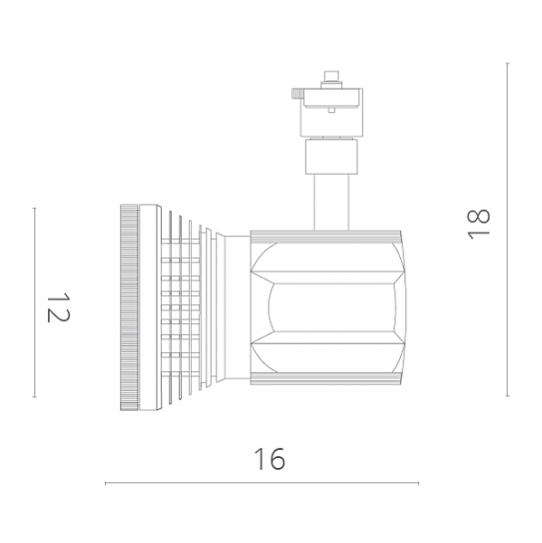 Трековый светильник Arte Lamp Track Lights A6118PL-1BK