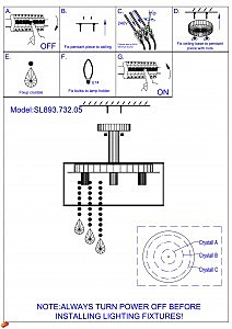 Потолочная хрустальная люстра ST Luce Lusso SL893.732.05