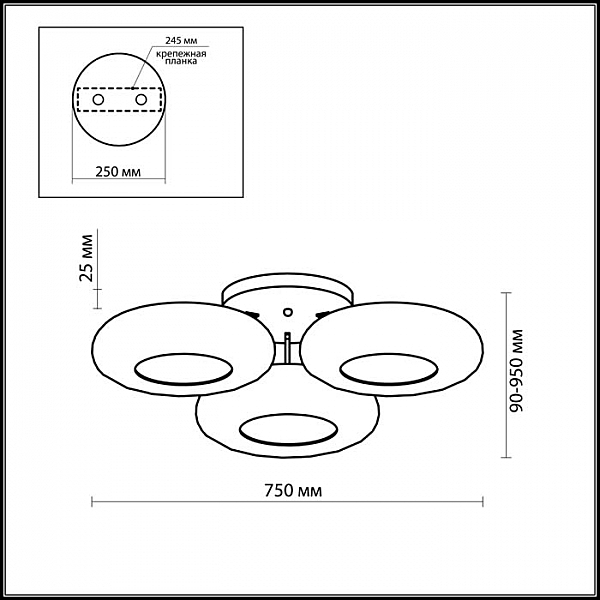 Подвесная светодиодная люстра Taron Odeon Light 2869/42L