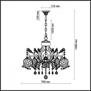 Подвесная люстра Odeon Light TIMORA 2883/7