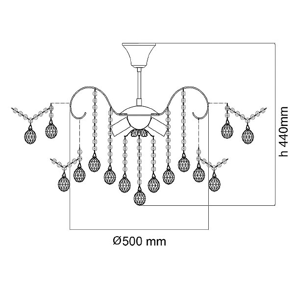 Потолочная хрустальная люстра MW Light Жемчуг 232017706