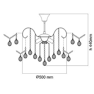 Потолочная хрустальная люстра MW Light Жемчуг 232017706