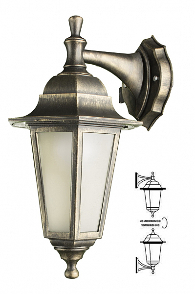 Уличный настенный светильник Arte Lamp Zagreb A1216AL-1BR