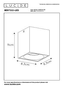 Накладной светильник Lucide Bentoo-Led 09913/05/36