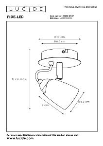 Светильник спот Lucide Ride-Led 26956/05/17