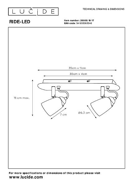 Светильник спот Lucide Ride-Led 26956/10/17