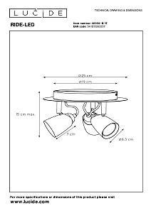 Светильник спот Lucide Ride-Led 26956/15/17