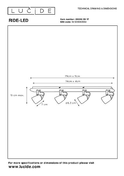 Светильник спот Lucide Ride-Led 26956/20/17