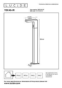 Уличный наземный светильник Lucide Texas 28851/61/30