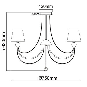 Потолочная люстра MW Light Федерика 684010408