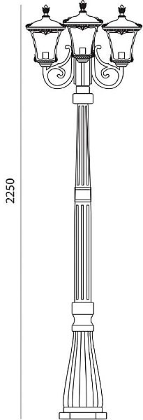 Столб фонарный уличный Feron 11260